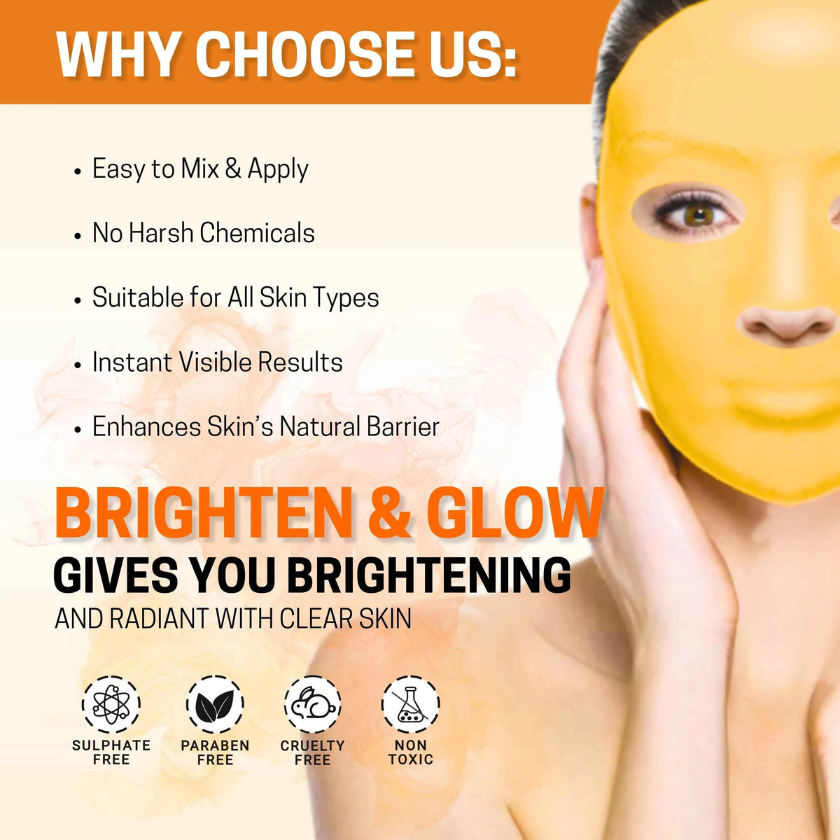 Orange Vitamin-C Peel-Off Mask – Pack of 2 (30g Each)
