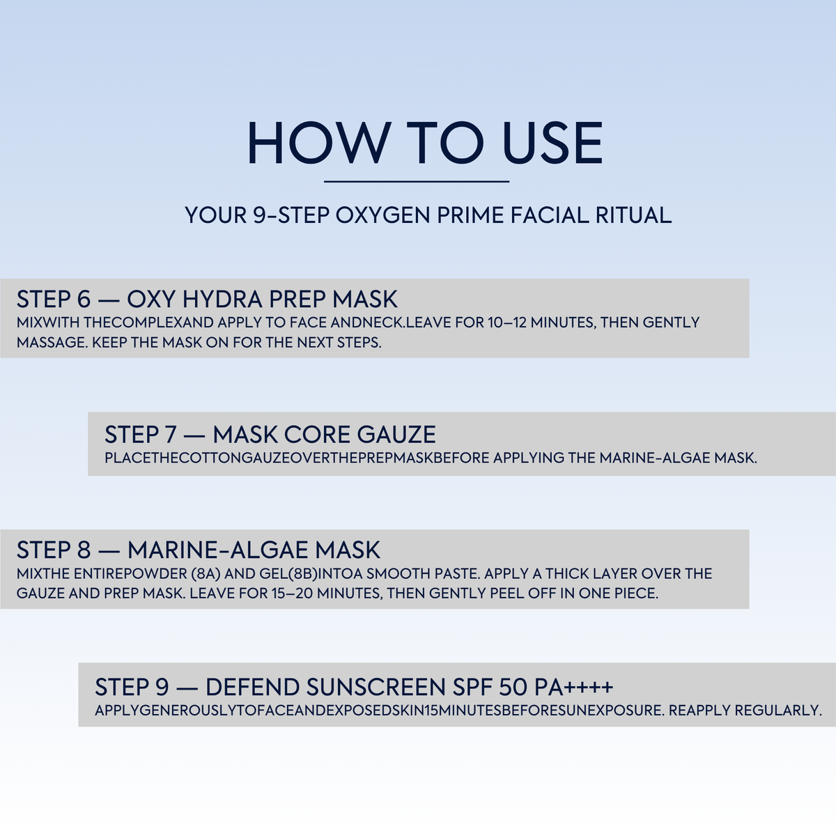 FYC PROFESSIONAL Oxygen Prime 9-Step Facial Kit with Niacinamide & Hyaluronic Acid – Pack of 5 (925 g)