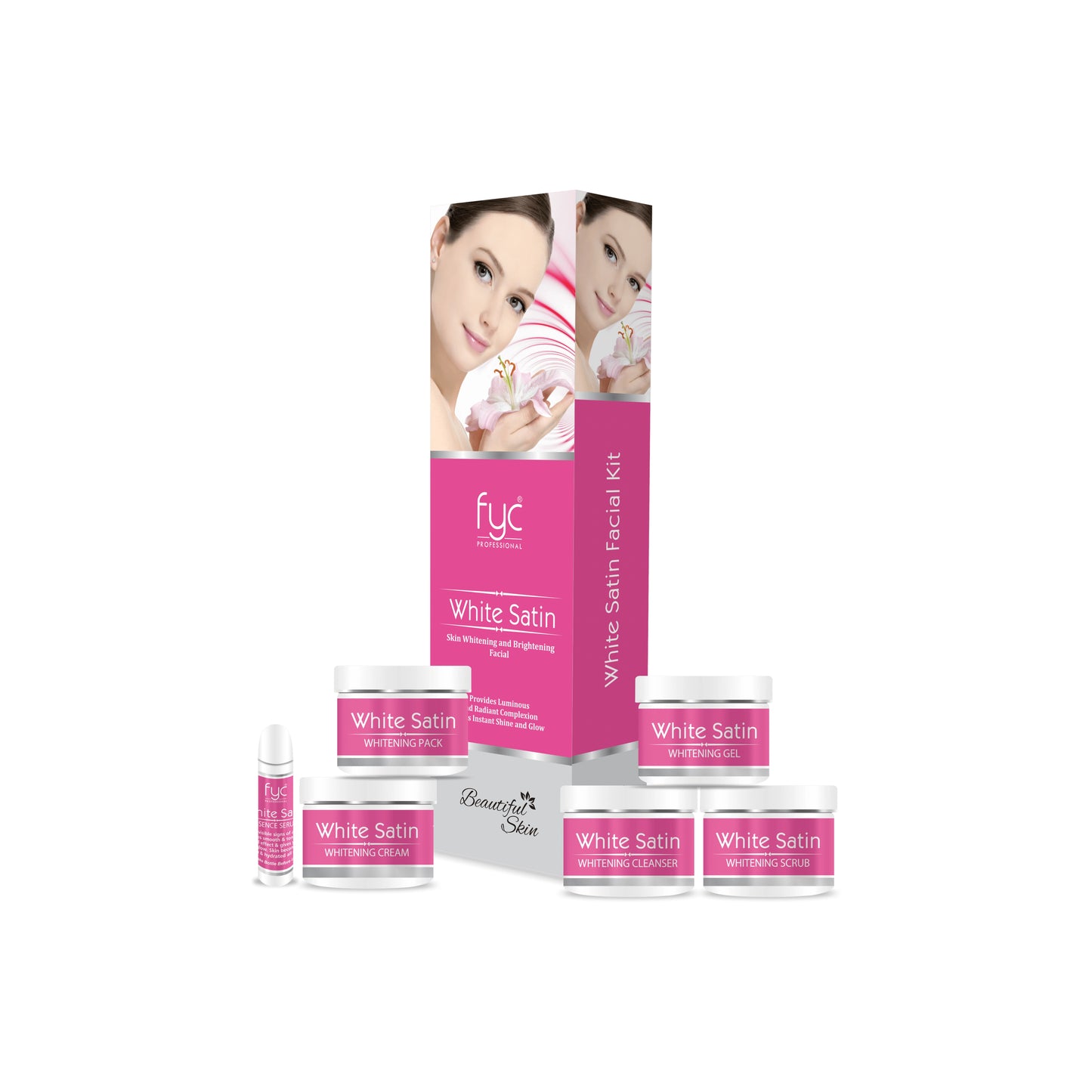 WHITE SATIN WHITENING & BRIGHTENING FACIAL KIT (260g)