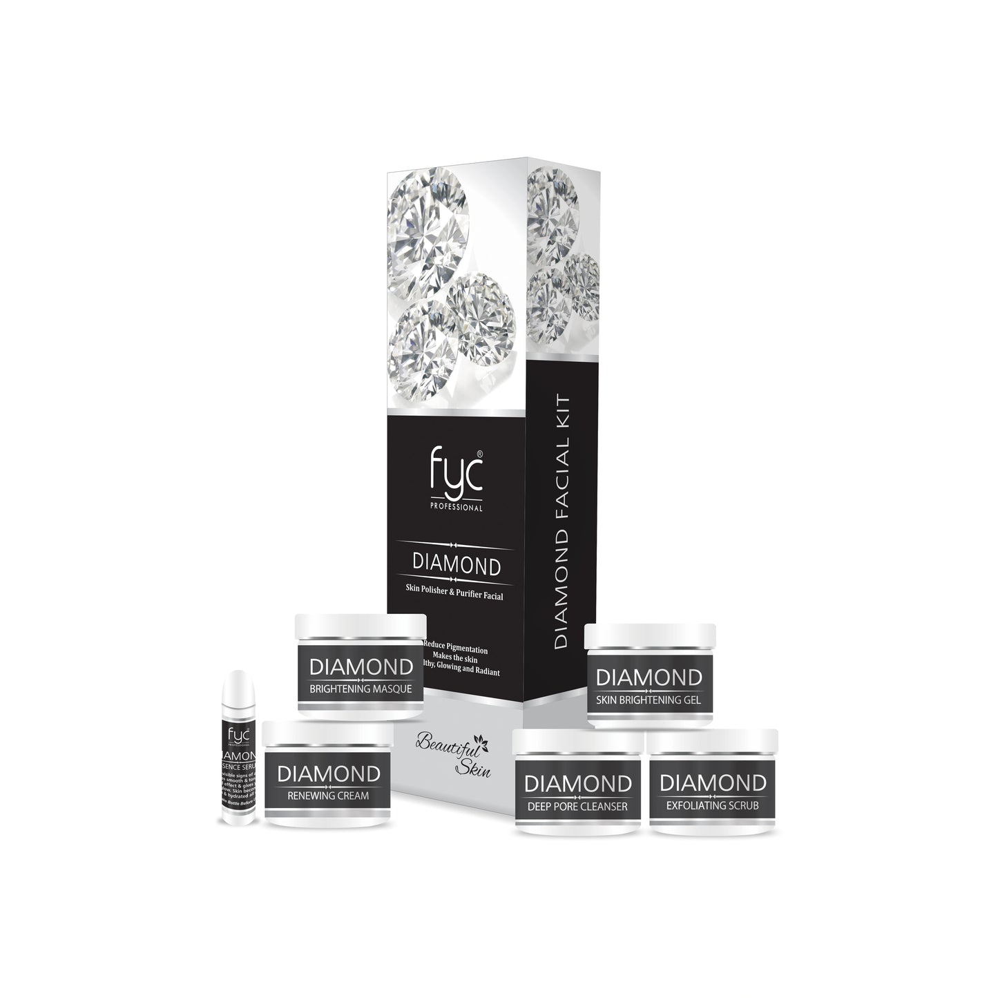 DIAMOND SKIN POLISHER AND PURIFIER FACIAL KIT (260g)