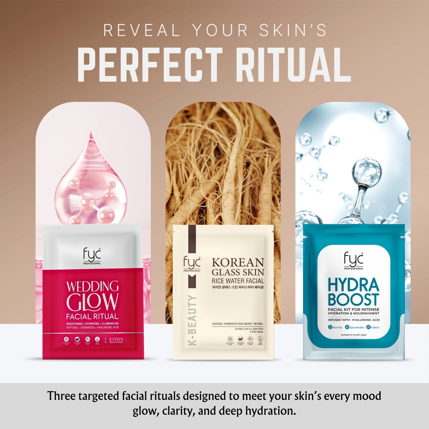 Facial Kit Combo – Korean Glass Skin 9 Step + Wedding Glow / HydraBoost 8 Step