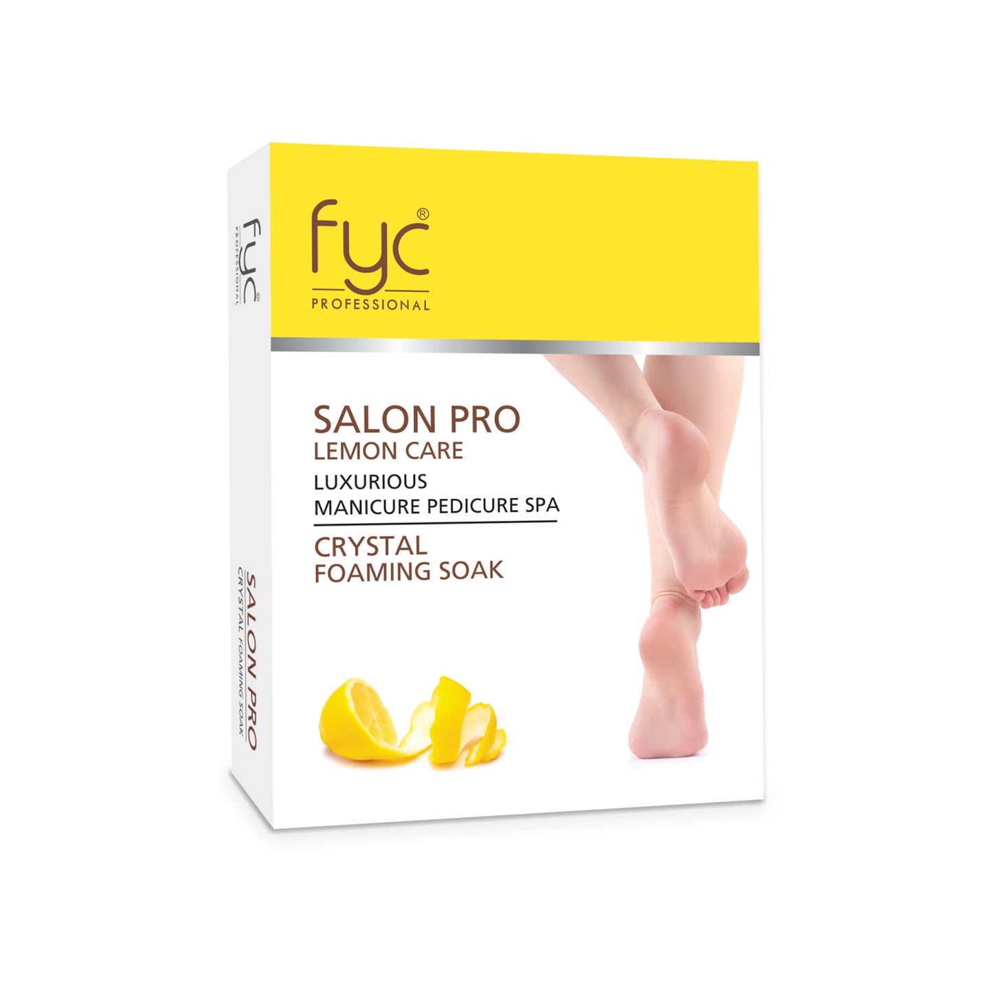 SALON PRO LEMON CARE LUXURIOUS MANICURE PEDICURE SPA CRYSTAL FOAMING SOAK