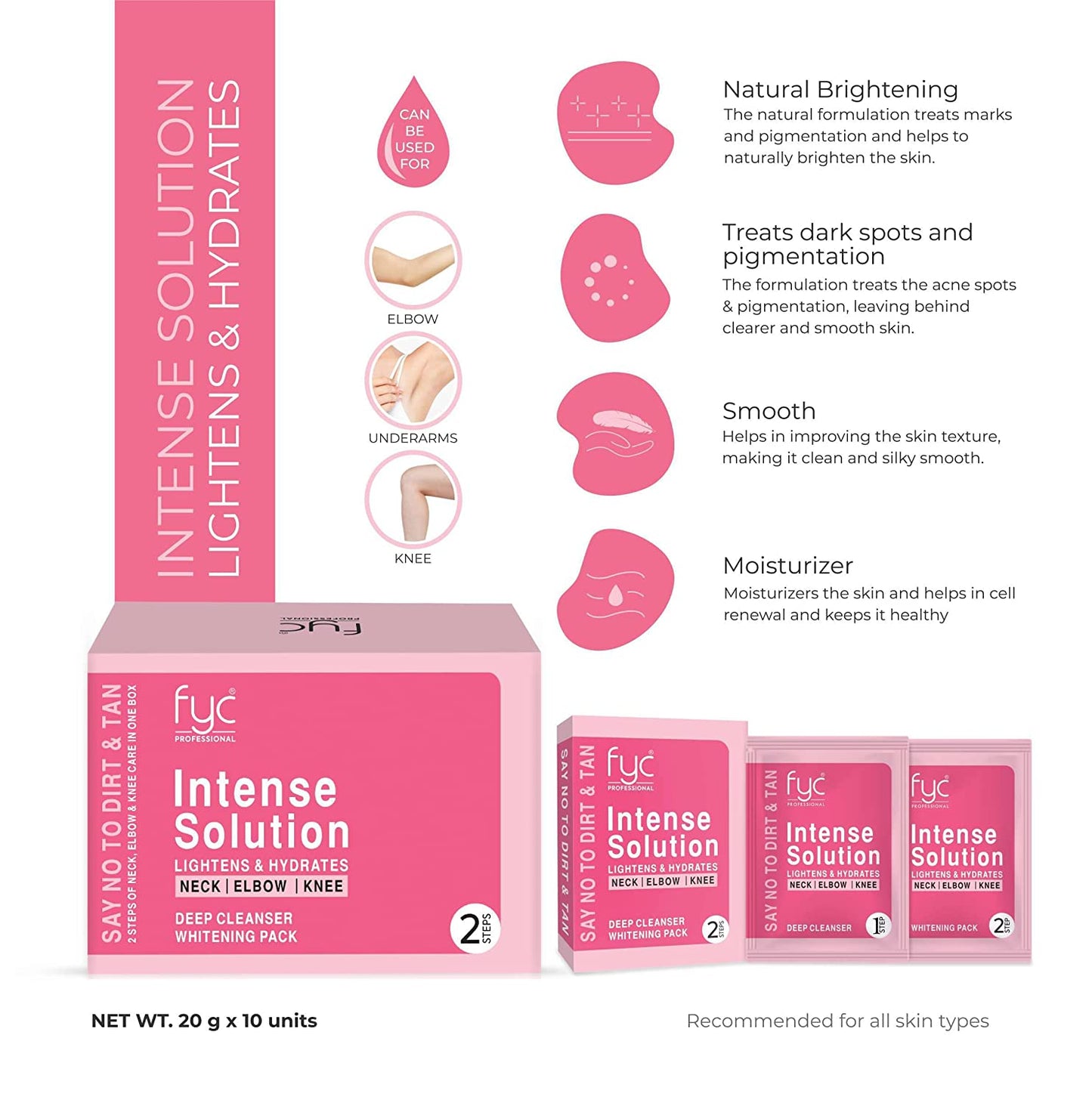 FYC Professional 2 STEPS OF NECK, ELBOW & KNEE CARE Deep Cleanser Pack