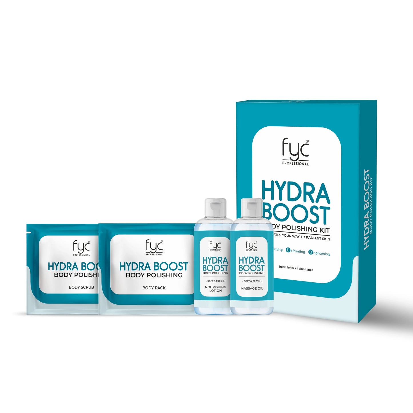 HydraBoost Complete Salon Care Kit – Facial Kit, Face Bleach, Manicure Pedicure & Body Polishing
