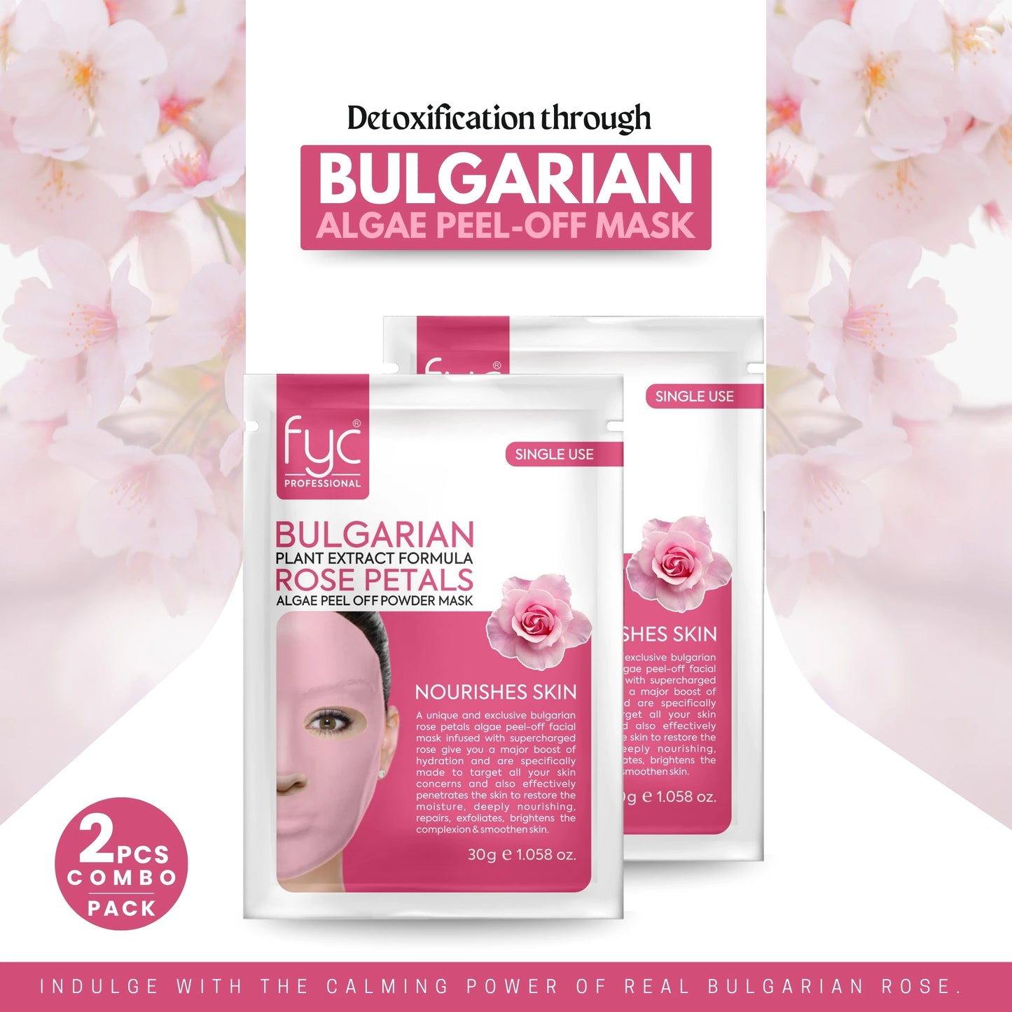 Bulgarian Rose Peel-Off Mask – Pack of 2 (30g Each)