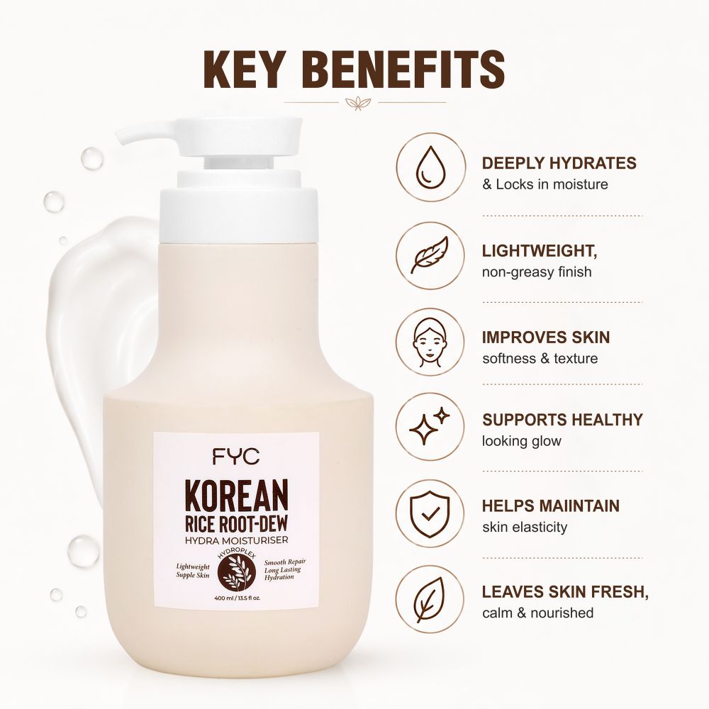 FYC Korean Hydra Moisture Face Cream with Hyaluronic Acid & Rice Water