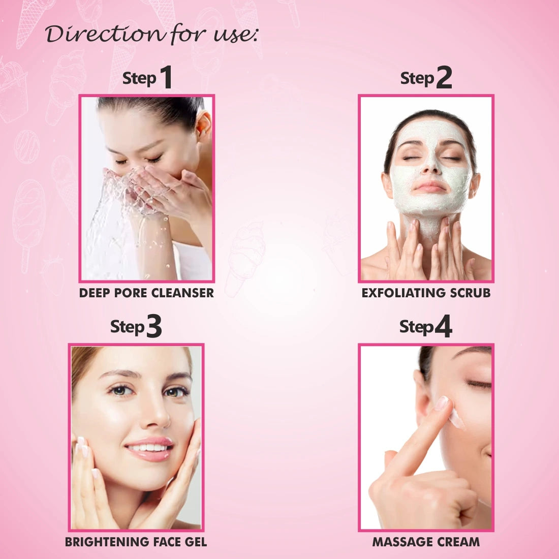 Berry Bomb & Cotton Candy Ice Cream Mask Combo – Ultimate Skin Brightening & Nourishing Facial Kit