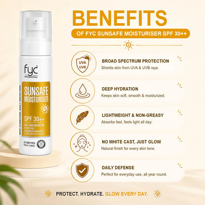 FYC Professional SunSafe Moisturiser SPF Protection & Hydration Lotion – 100ml