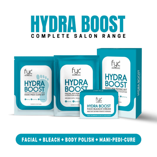 HydraBoost Complete Salon Care Kit – Facial Kit, Face Bleach, Manicure Pedicure & Body Polishing