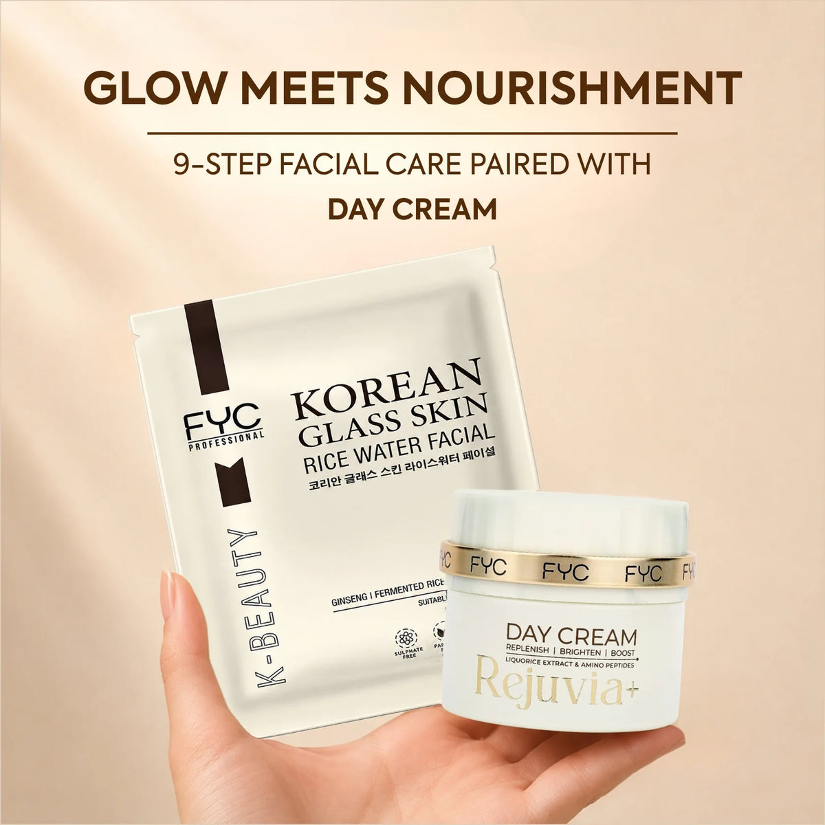 Korean Glass Skin Facial Kit + Day Cream | Glow & Hydration Combo