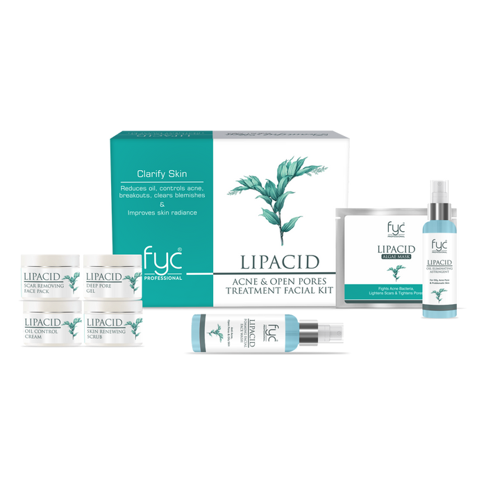 LIPACID ACNE & OPEN PORES TREATMENT FACIAL KIT (520g) - FYC PROFESSIONAL